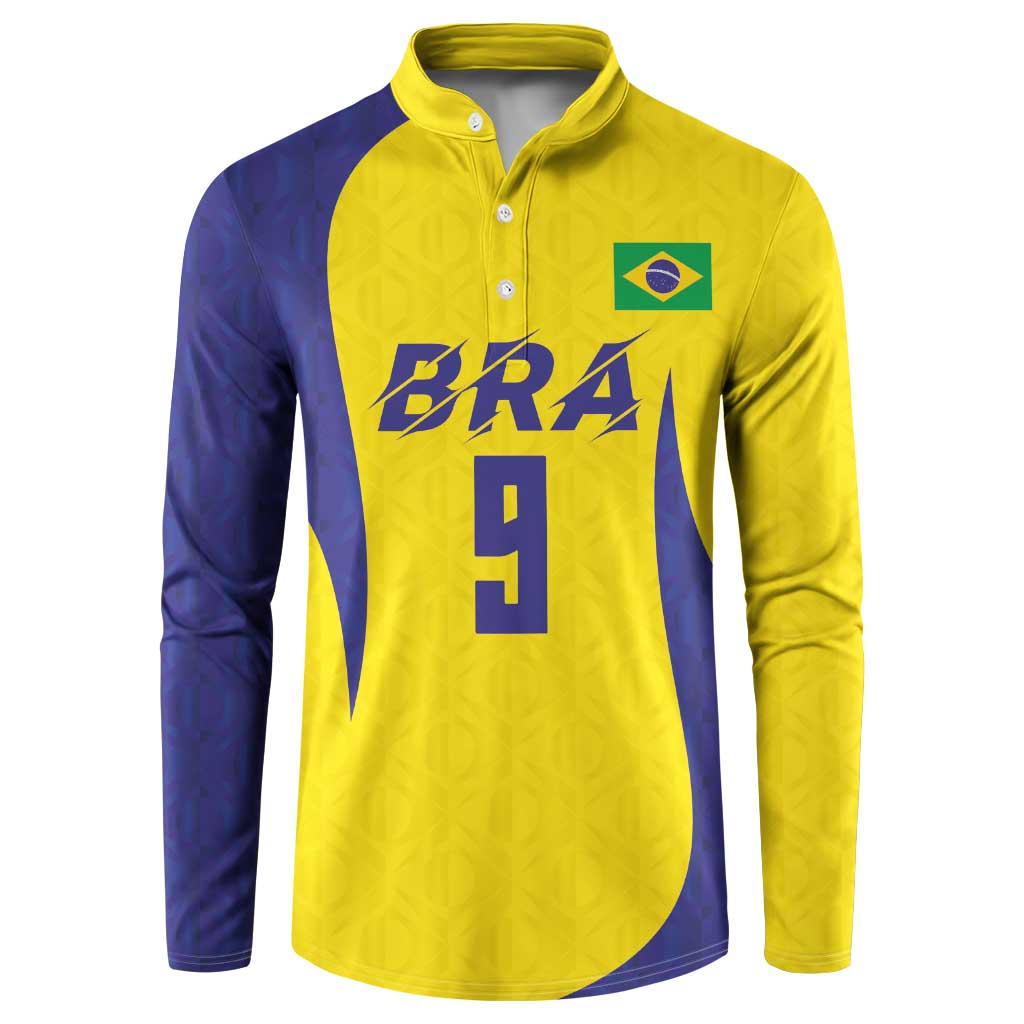Custom Brazil Volleyball Button Sweatshirt Sport Wings Style