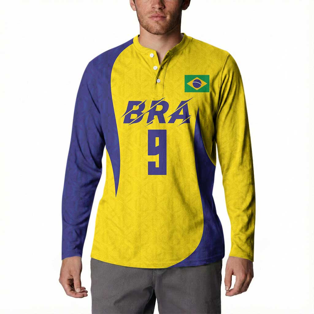 Custom Brazil Volleyball Button Sweatshirt Sport Wings Style