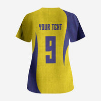 Custom Brazil Volleyball Scrub Top Sport Wings Style