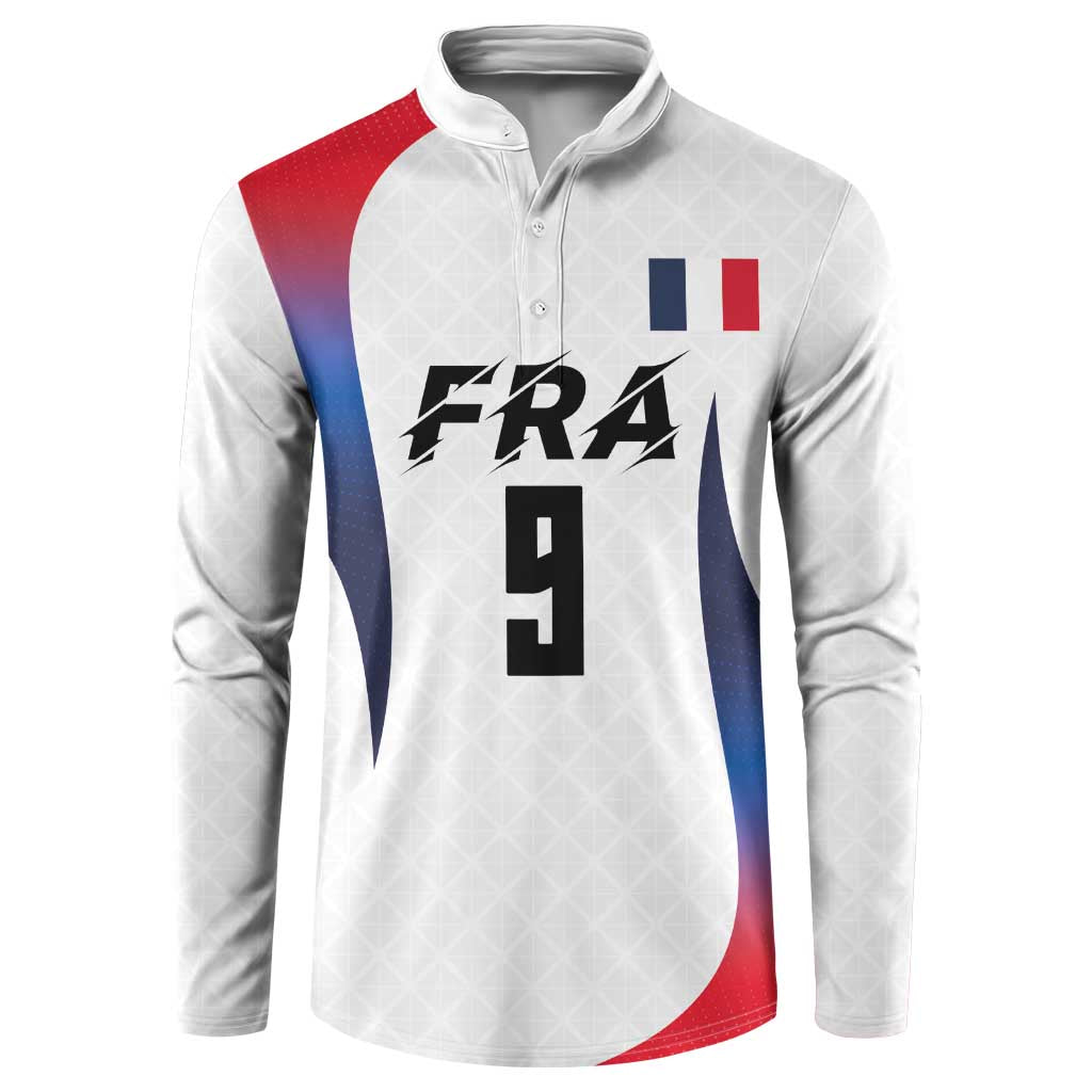 Custom France Volleyball Button Sweatshirt Sport Wings Style