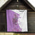 Kentucky Racing Horses Derby Hat Girl Quilt Purple Color