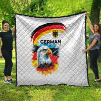 German Unity Day Quilt Germany Flag with Eagle Head and Emblem