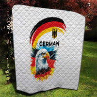 German Unity Day Quilt Germany Flag with Eagle Head and Emblem