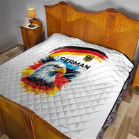 German Unity Day Quilt Germany Flag with Eagle Head and Emblem