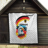 German Unity Day Quilt Germany Flag with Eagle Head and Emblem