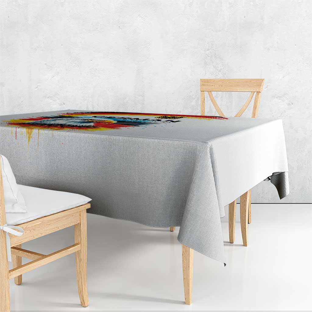 German Unity Day Tablecloth Germany Flag with Eagle Head and Emblem