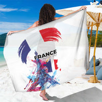 Bastille Day Sarong Eiffel Tower Brush Strokes Colorful with The Map