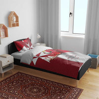 Malta Independence Day Bedding Set National Flag with Maltese Cross and Emblem