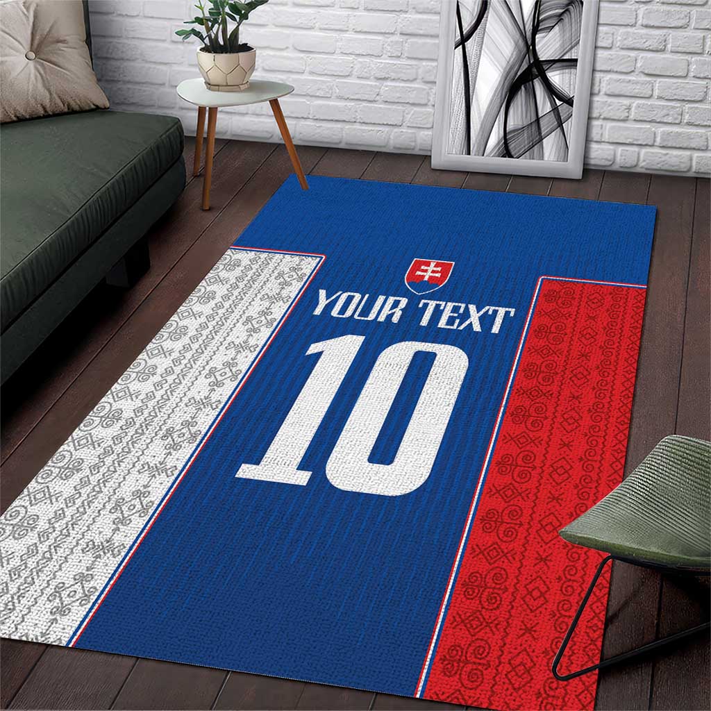 Custom Slovakia Football 2024 Go Champion Area Rug - Wonder Print Shop