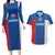 Custom Slovakia Football 2024 Go Champion Couples Matching Long Sleeve Bodycon Dress and Hawaiian Shirt - Wonder Print Shop