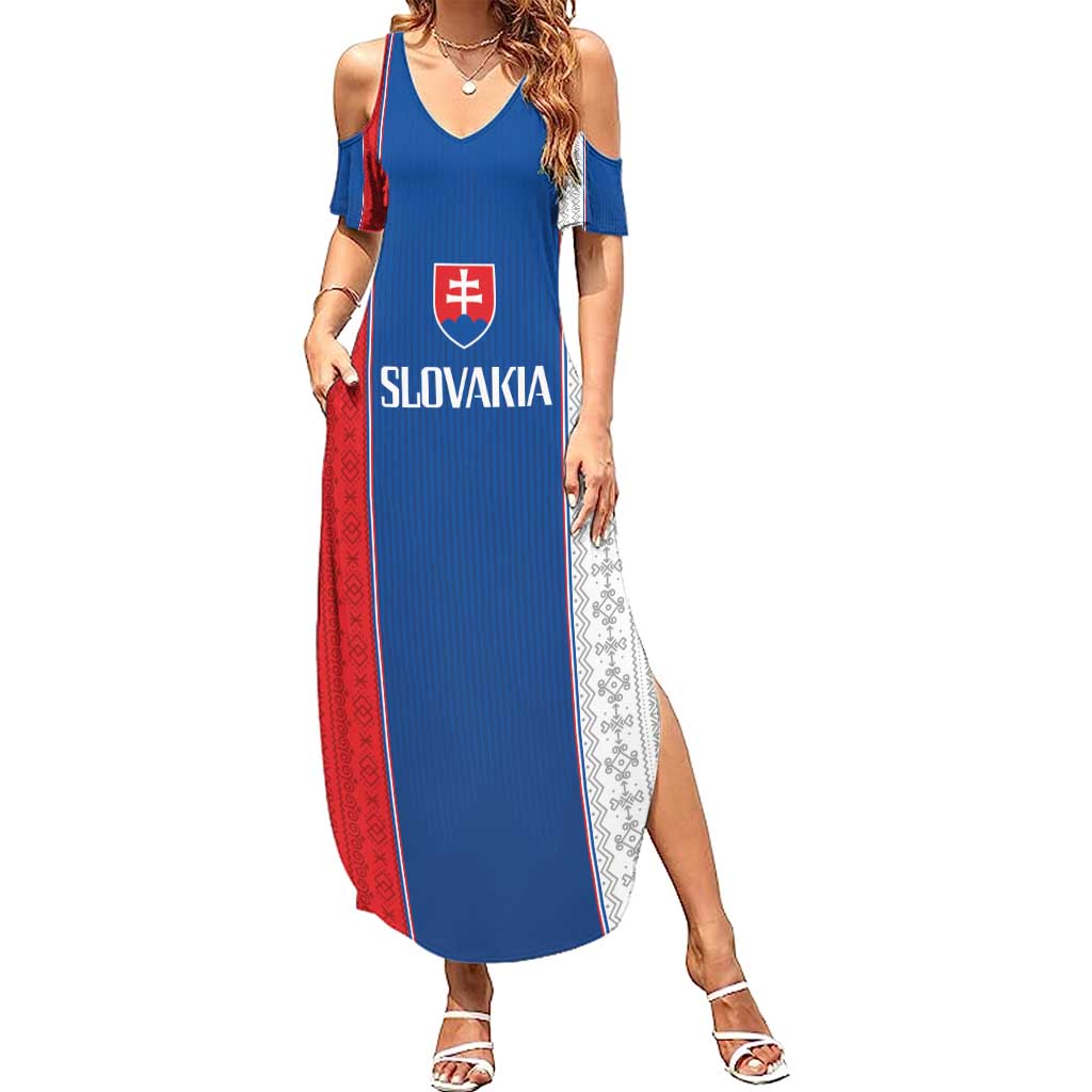 Custom Slovakia Football 2024 Go Champion Summer Maxi Dress - Wonder Print Shop