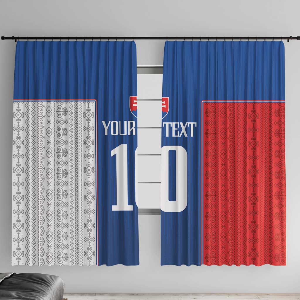 Custom Slovakia Football 2024 Go Champion Window Curtain - Wonder Print Shop