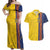 Custom Romania Football 2024 Go Champion Couples Matching Off Shoulder Maxi Dress and Hawaiian Shirt - Wonder Print Shop