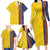 Custom Romania Football 2024 Go Champion Family Matching Long Sleeve Bodycon Dress and Hawaiian Shirt - Wonder Print Shop