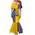 Custom Romania Football 2024 Go Champion Family Matching Mermaid Dress and Hawaiian Shirt - Wonder Print Shop