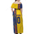 Custom Romania Football 2024 Go Champion Family Matching Off Shoulder Maxi Dress and Hawaiian Shirt - Wonder Print Shop