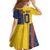 Custom Romania Football 2024 Go Champion Family Matching Off Shoulder Short Dress and Hawaiian Shirt - Wonder Print Shop