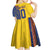 Custom Romania Football 2024 Go Champion Kid Short Sleeve Dress - Wonder Print Shop