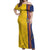 Custom Romania Football 2024 Go Champion Off Shoulder Maxi Dress - Wonder Print Shop