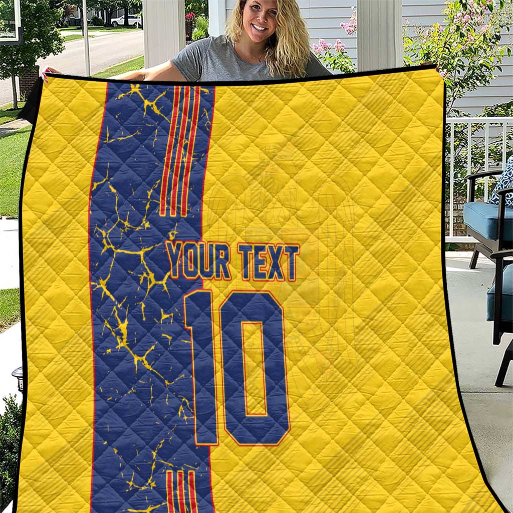 Custom Romania Football 2024 Go Champion Quilt