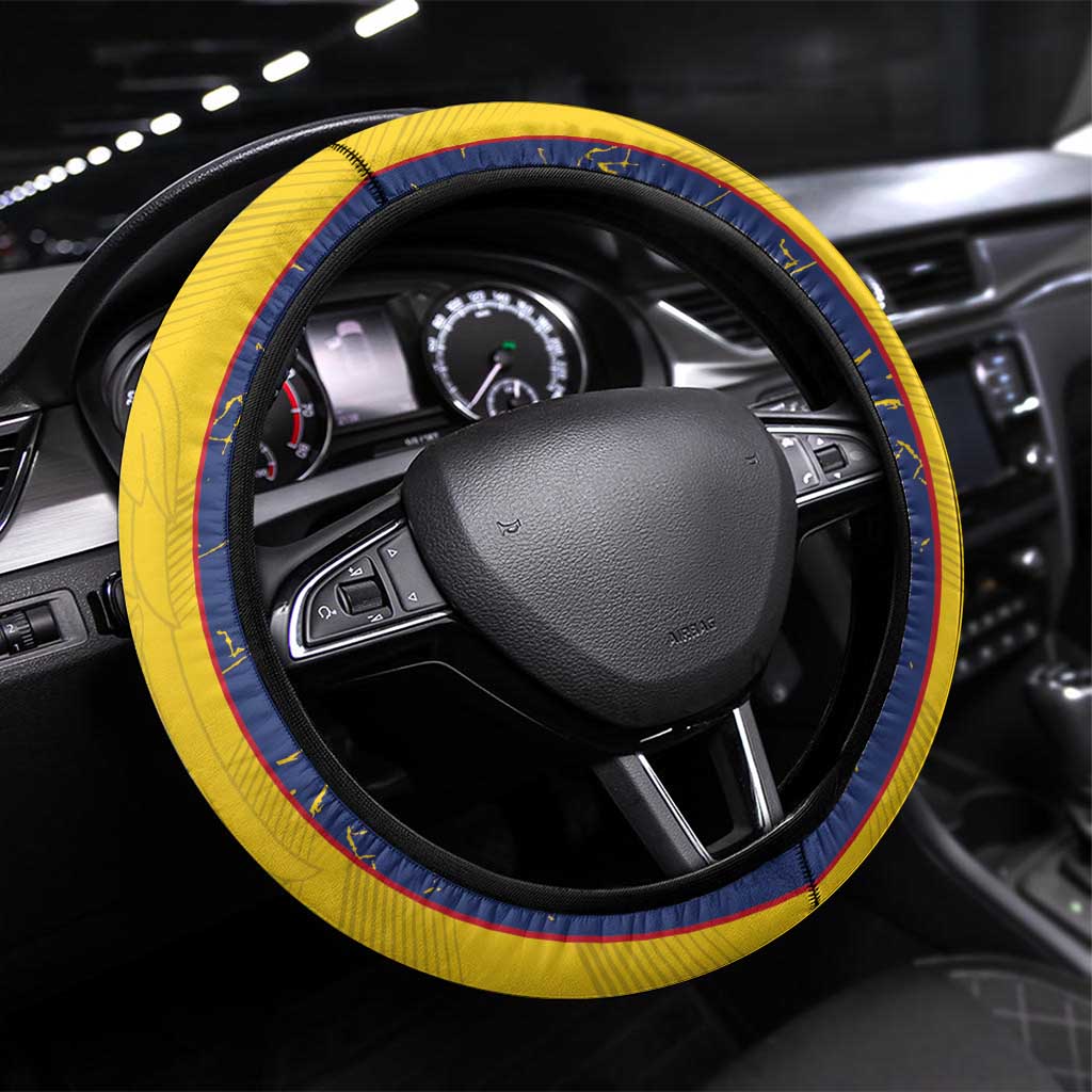 Romania Football 2024 Go Champion Steering Wheel Cover - Wonder Print Shop