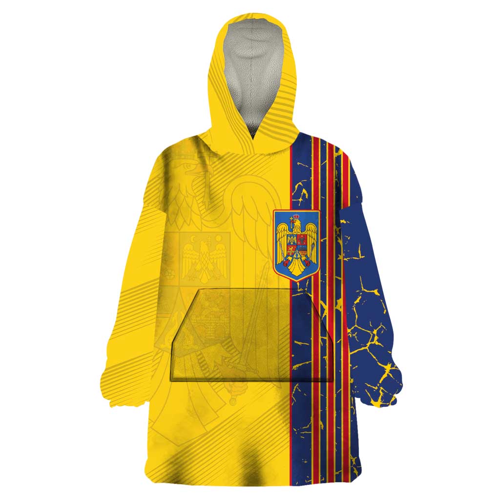 Custom Romania Football 2024 Go Champion Wearable Blanket Hoodie - Wonder Print Shop