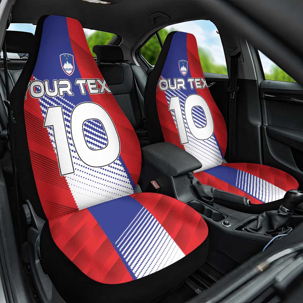 Custom Slovenia Football 2024 Go Champion Car Seat Cover - Wonder Print Shop