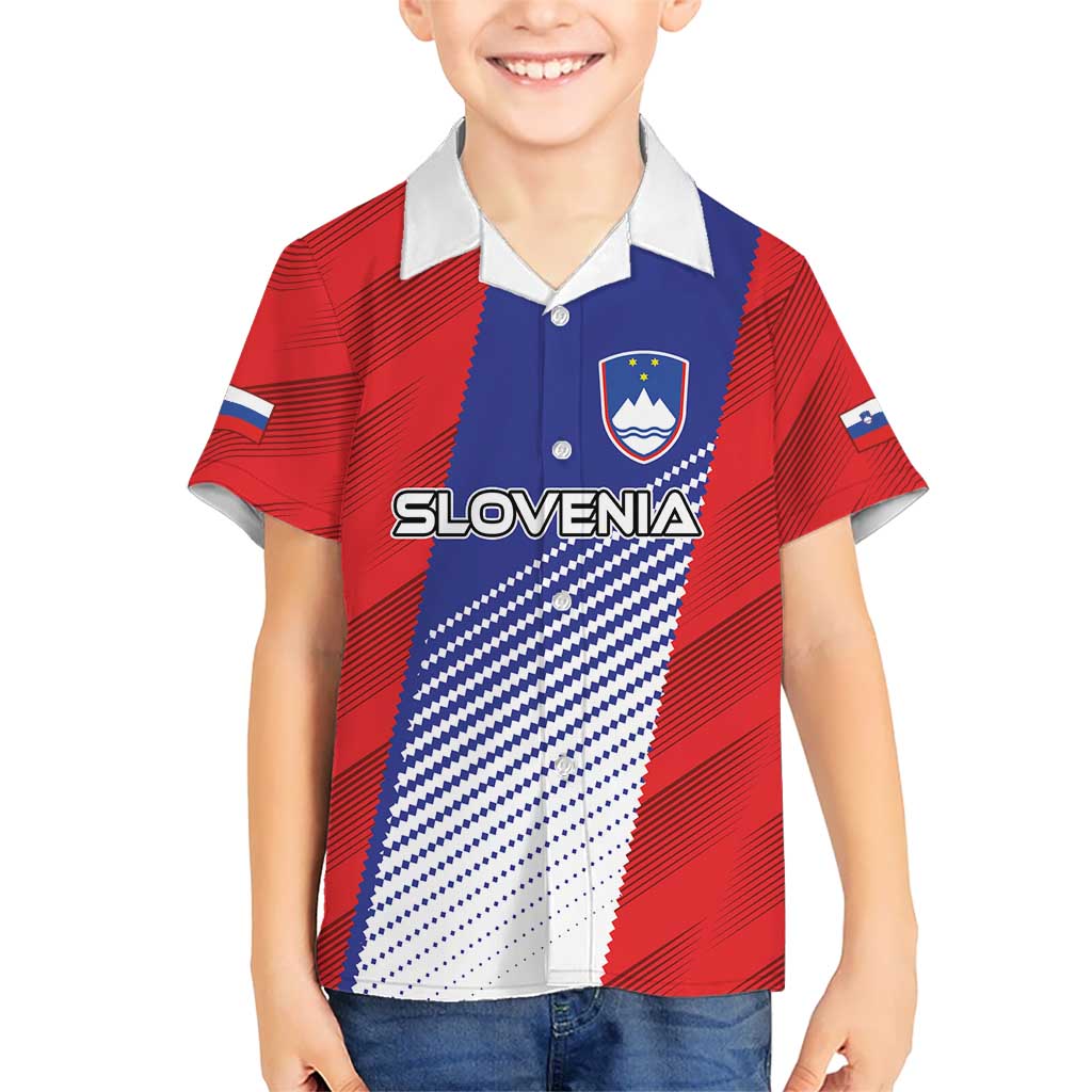 Custom Slovenia Football 2024 Go Champion Kid Hawaiian Shirt - Wonder Print Shop