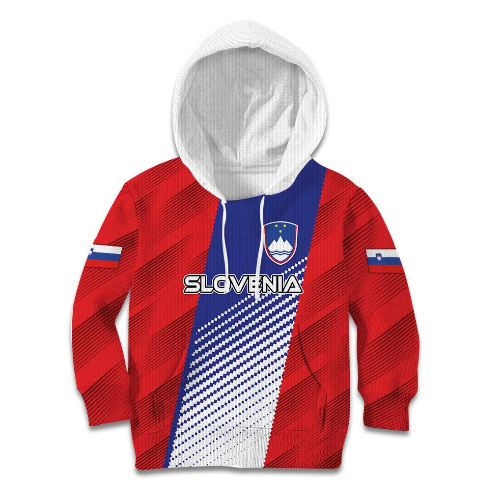 Custom Slovenia Football 2024 Go Champion Kid Hoodie - Wonder Print Shop