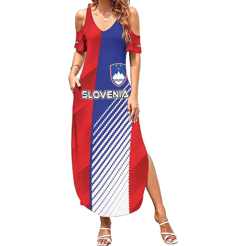 Custom Slovenia Football 2024 Go Champion Summer Maxi Dress - Wonder Print Shop