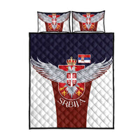 Serbia Quilt Bed Set Double Headed Eage Emblem Sporty - Wonder Print Shop