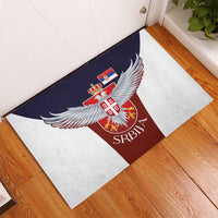 Serbia Rubber Doormat Double Headed Eage Emblem Sporty - Wonder Print Shop