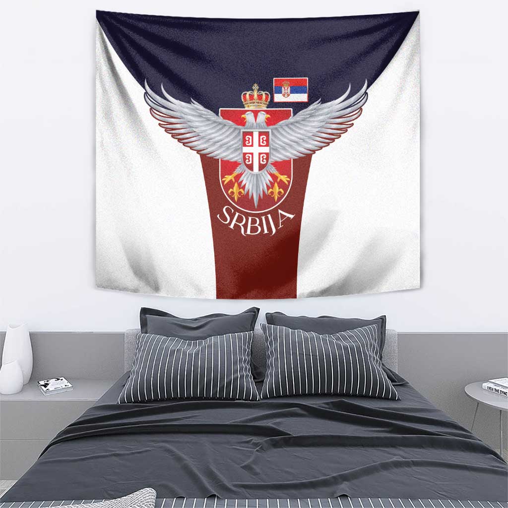 Serbia Tapestry Double Headed Eage Emblem Sporty - Wonder Print Shop