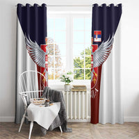 Serbia Window Curtain Double Headed Eage Emblem Sporty - Wonder Print Shop