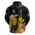 Hawaii King Kamehameha Day Zip Hoodie Kanaka Maoli Hibiscus Flower and Kakau Pattern - Wonder Print Shop