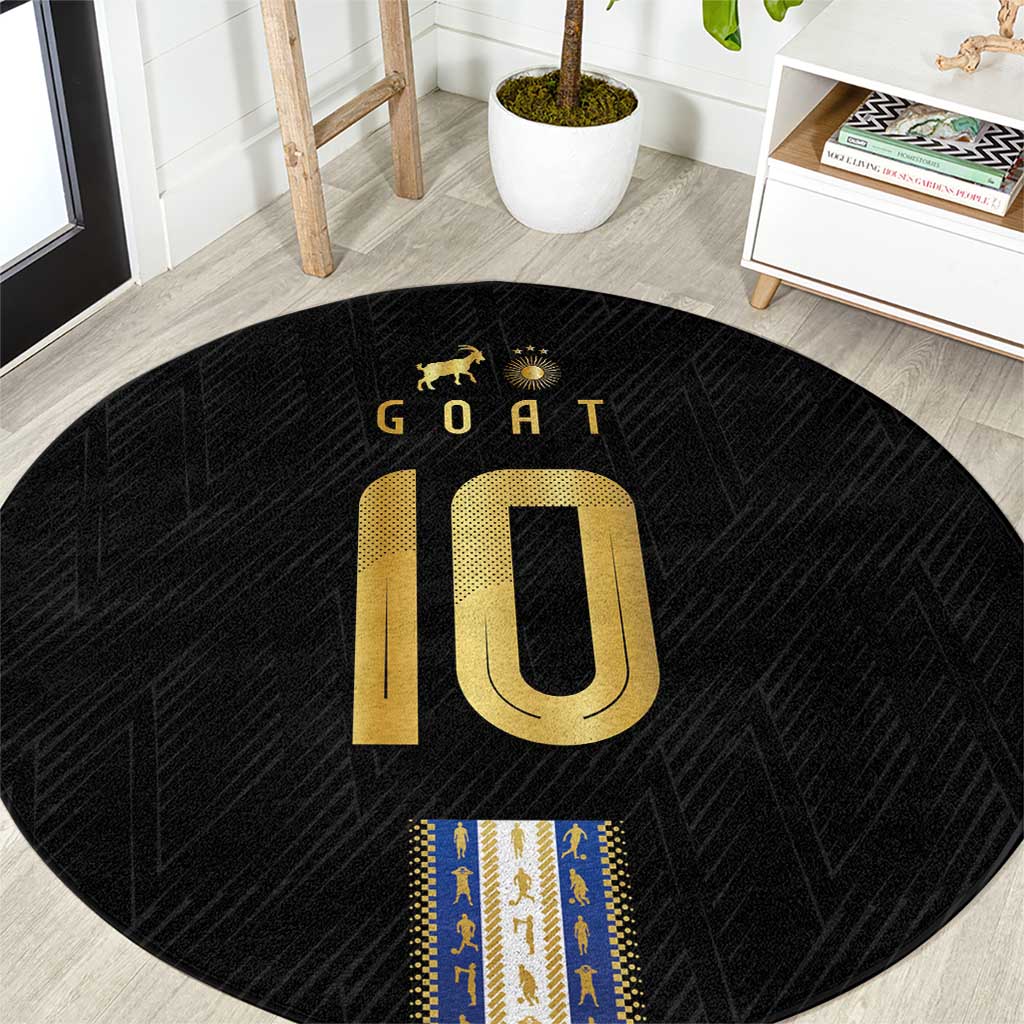 Argentina Football Round Carpet GOAT-Pride of La Albiceleste