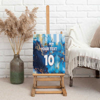 Custom Argentina Football Canvas Wall Art La Albiceleste Marble Sky Version