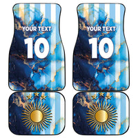 Custom Argentina Football Car Mats La Albiceleste Marble Sky Version