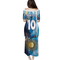 Custom Argentina Football Puletasi La Albiceleste Marble Sky Version