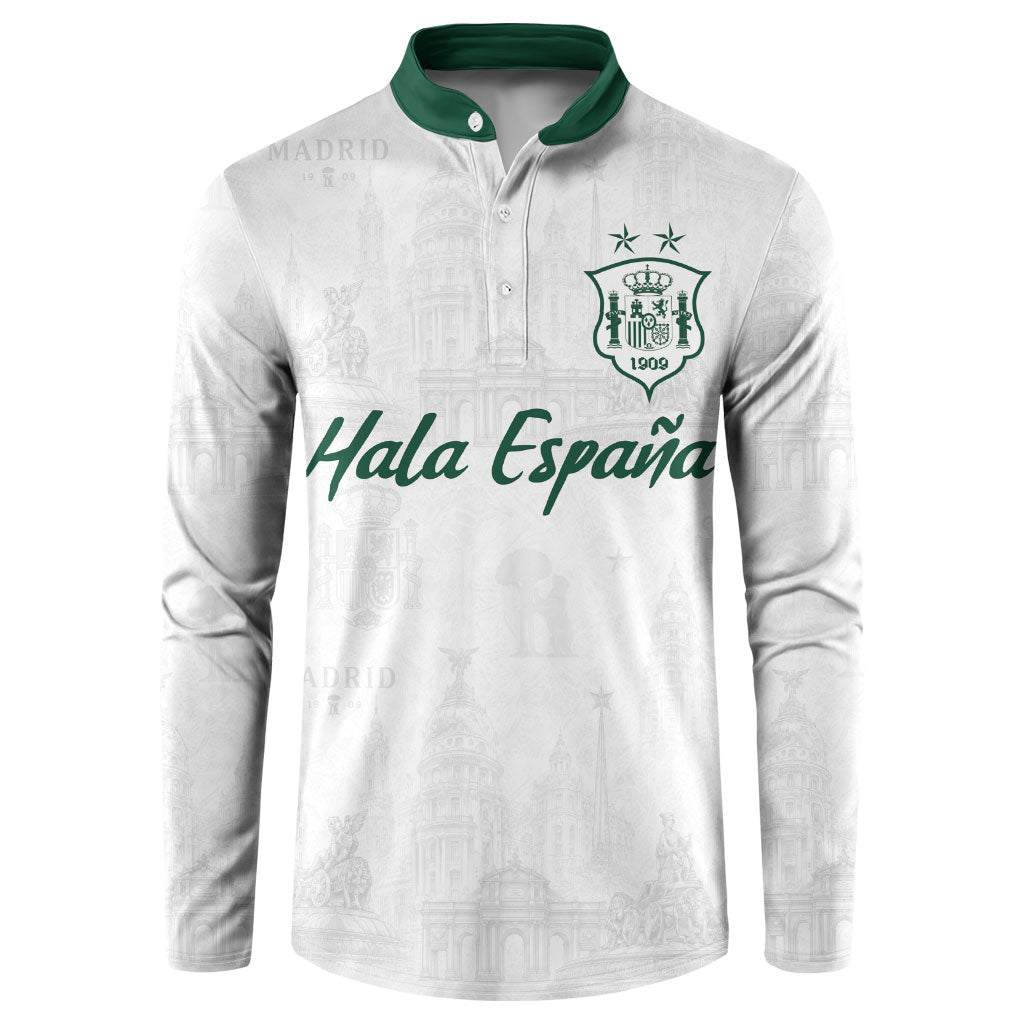 Custom Spain Football Button Sweatshirt Royal Madrid-Hala Espana