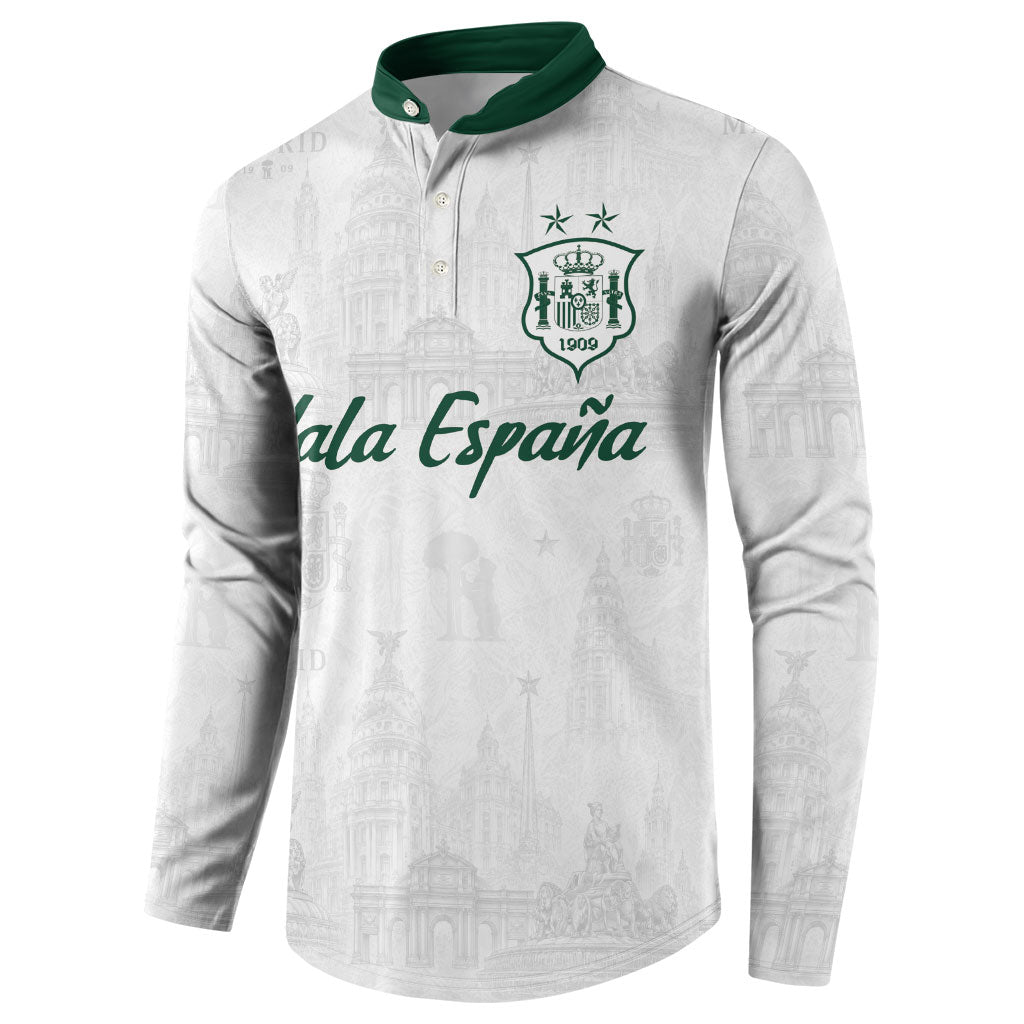 Custom Spain Football Button Sweatshirt Royal Madrid-Hala Espana