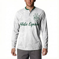 Custom Spain Football Button Sweatshirt Royal Madrid-Hala Espana