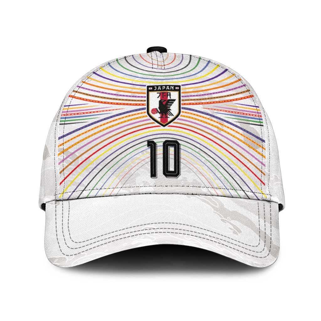 Custom Japan Football Classic Cap Traditional Japanese Waves Rainbow Sashiko Effect