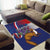 Personalised Croatia Independence Day Area Rug Sretan Dan nezavisnosti With Kuna Zlatica and Perunika - Wonder Print Shop