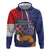 Personalised Croatia Independence Day Hoodie Sretan Dan nezavisnosti With Kuna Zlatica and Perunika - Wonder Print Shop