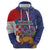 Personalised Croatia Independence Day Hoodie Sretan Dan nezavisnosti With Kuna Zlatica and Perunika - Wonder Print Shop