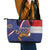 Personalised Croatia Independence Day Leather Tote Bag Sretan Dan nezavisnosti With Kuna Zlatica and Perunika - Wonder Print Shop