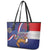 Personalised Croatia Independence Day Leather Tote Bag Sretan Dan nezavisnosti With Kuna Zlatica and Perunika - Wonder Print Shop