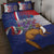 Personalised Croatia Independence Day Quilt Bed Set Sretan Dan nezavisnosti With Kuna Zlatica and Perunika - Wonder Print Shop