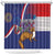 Personalised Croatia Independence Day Shower Curtain Sretan Dan nezavisnosti With Kuna Zlatica and Perunika